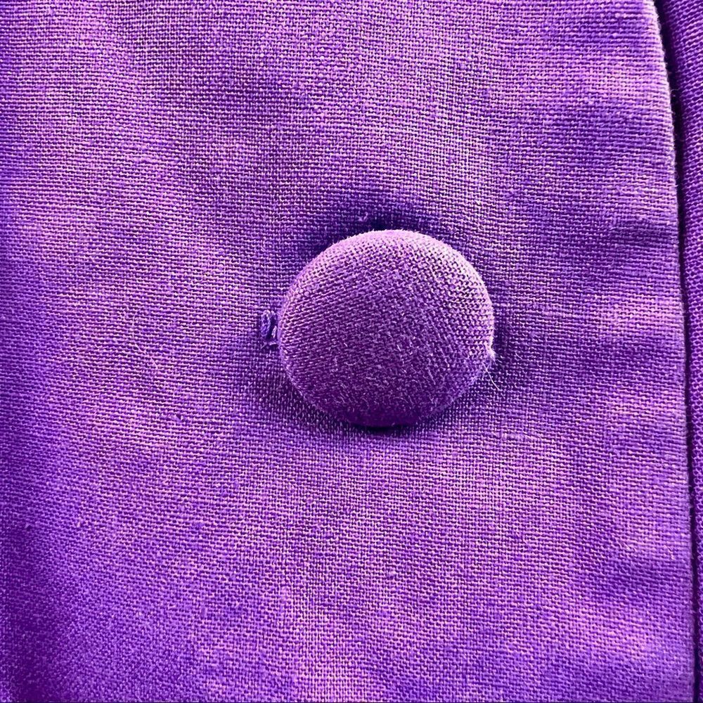 Vintage 90s Althuser Grape/Violet Geometric Shape Embroidered Funky Blazer M - Picture 5 of 13